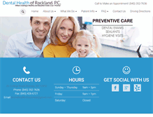 Tablet Screenshot of dentalhealthofrockland.com